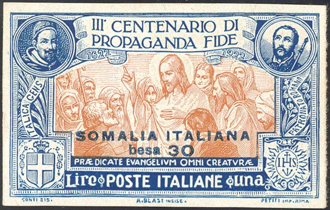 1923 - 30 b. su 1 lira Propaganda ... 