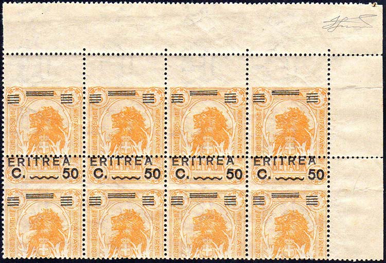 1922 - 50 c. su 5 a. giallo Leoni, ... 