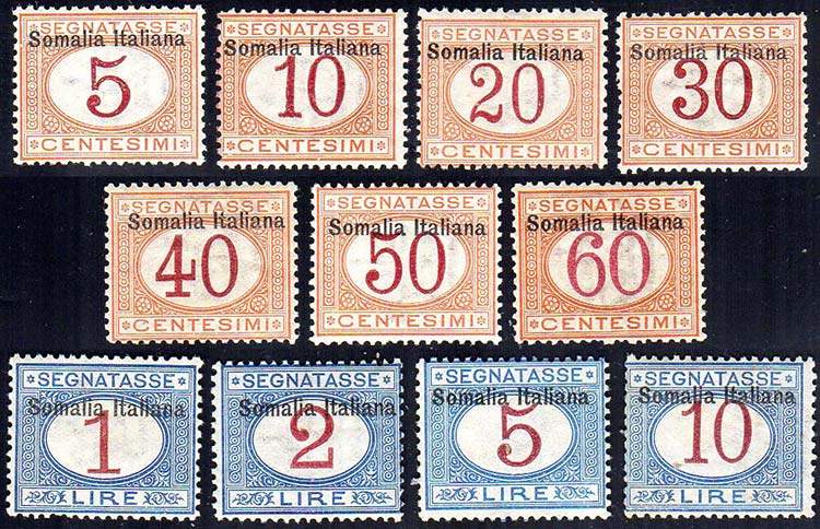 SEGNATASSE 1909 - Soprastampati in ... 