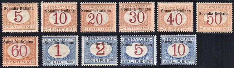 SEGNATASSE 1909 - Soprastampati in ... 