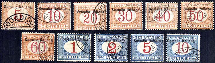 SEGNATASSE 1909 - Soprastampati in ... 