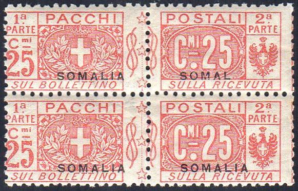 PACCHI POSTALI SOMALIA 1923 - 25 ... 