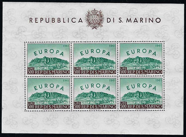 1961 - 500 lire Europa, foglietto ... 