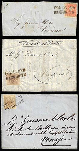 AUSTRIA 1856/1860 - Tre lettere ... 