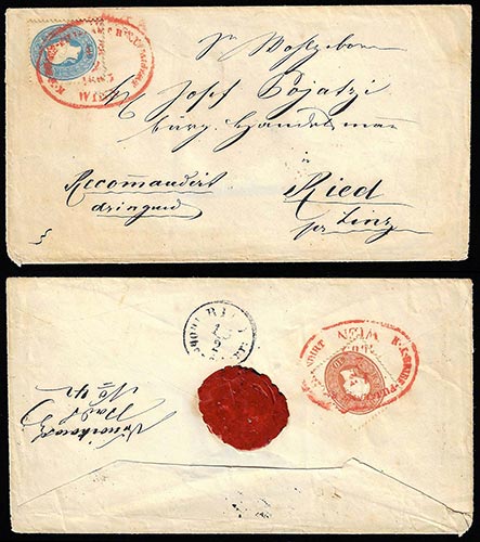 AUSTRIA 1863 - 15 kr. azzurro e, ... 