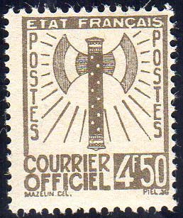 FRANCIA SERVIZIO 1943 - 4,50 fr. ... 