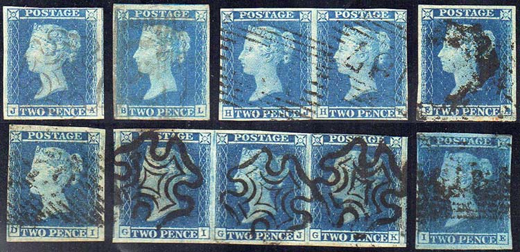 GRAN BRETAGNA 1841 - 2 p. azzurro ... 