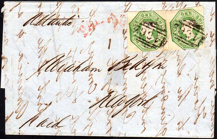 GRAN BRETAGNA 1853 - 1 s. verde ... 