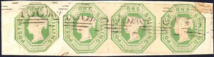 GRAN BRETAGNA 1853 - 1 s. verde ... 