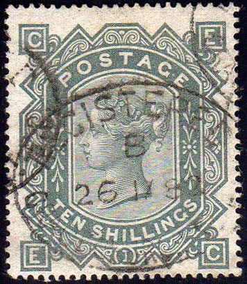 GRAN BRETAGNA 1878 - 10 s. Regina ... 