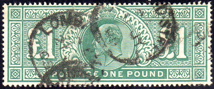 GRAN BRETAGNA 1902 - 1 £ verde, ... 