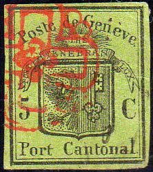 SVIZZERA 1846 CANTONALI - 5 c. ... 