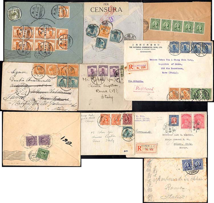 CINA 1920/1935 - Lotto di 10 buste ... 