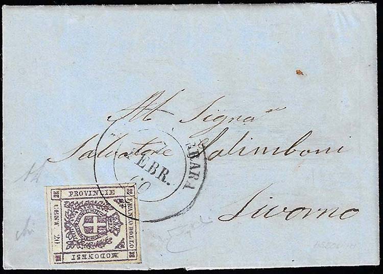 1860 - 20 cent. lilla violaceo ... 