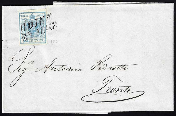 1852 - 45 cent. azzurro chiaro, I ... 