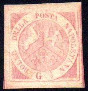 1858 - 1/2 grano rosa lillaceo, I ... 