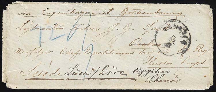 1863 - Busta non affrancata da ... 