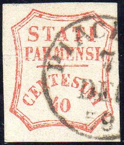 1859 - 40 cent. vermiglio, II ... 