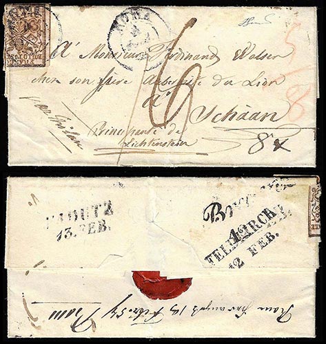 LIECHTENSTEIN DESTINAZIONE 1864 - ... 