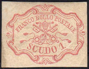 1852 - 1 scudo rosa carminio (11), ... 