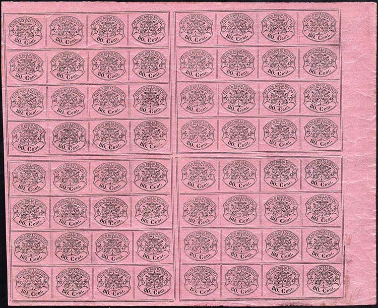 1867 - 80 cent. rosa lillaceo ... 