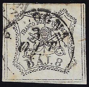 1855 - 8 baj bianco, falso per ... 