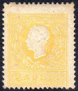1858 - 2 soldi giallo, I tipo ... 