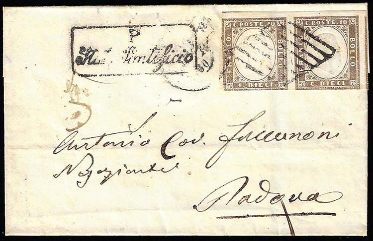 1860 - 10 cent. bruno grigiastro ... 