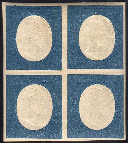 1854 - 20 cent. indaco, non emesso ... 