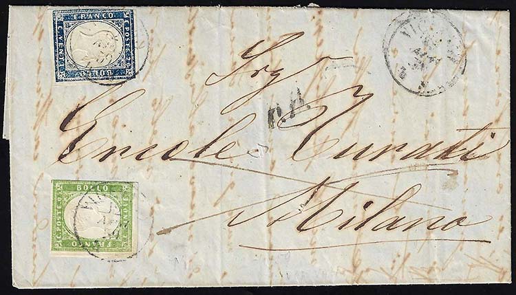 1860 - 5  cent. verde giallo, 20 ... 