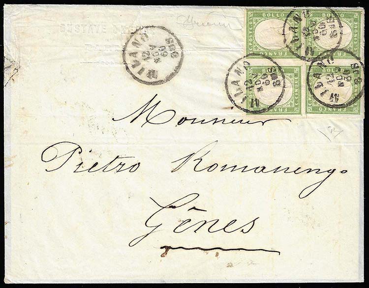 1860 - 5 cent. verde oliva (13Bc), ... 