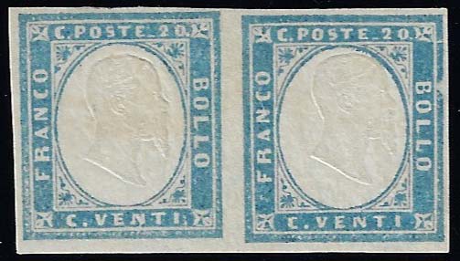 1855 - 20 cent. cobalto latteo ... 