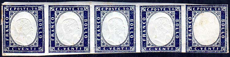 1862 - 20 cent. indaco (15E), ... 