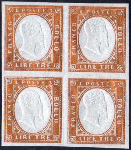 1861 - 3 lire rame vivo (18A), ... 