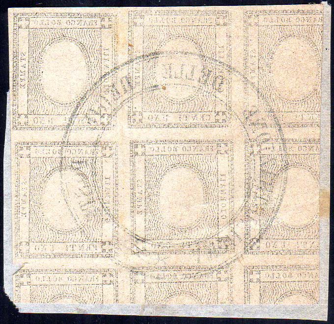 1861 - 1 cent. grigio nero (19), ... 