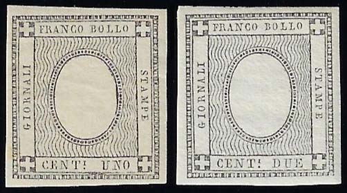 1861 - 1 cent. e 2 cent., entrambi ... 