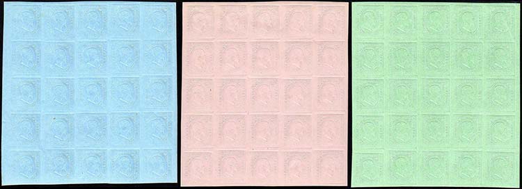 1853 - 5 cent. azzurro, 20 cent. ... 