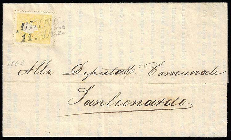 1862 - 2 soldi giallo, II tipo ... 