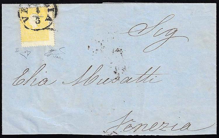 1860 - 2 soldi giallo, II tipo, ... 