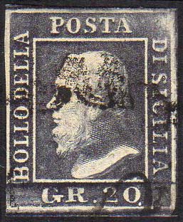 1859 - 20 grana ardesia violaceo ... 