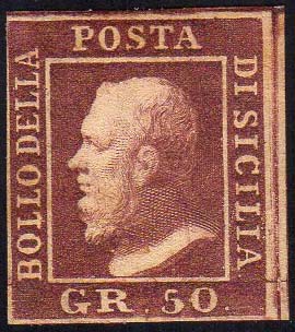 1859 - 50 grana lacca bruno (14), ... 