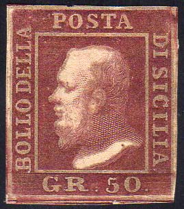 1859 - 50 grana lacca bruno (14), ... 