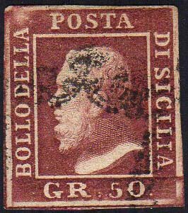 1859 - 50 grana lacca bruno (14), ... 