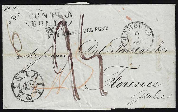 1851 - Lettera da Amburgo ... 