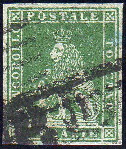 1851 - 4 crazie verde giallo scuro ... 