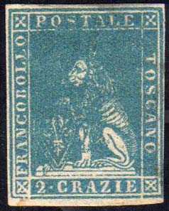 1857 - 2 crazie azzurro, II ... 