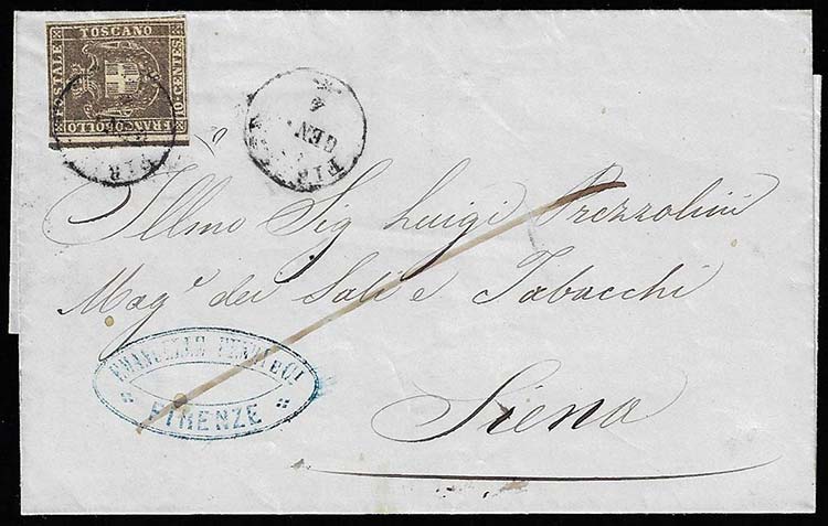 1860 - 10 cent. bruno grigio, ... 