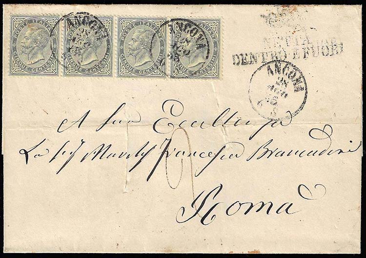 1865 - 5 cent. De La Rue, tiratura ... 