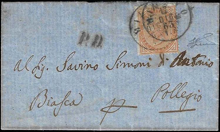 1863 - 10 cent. De La Rue, ... 