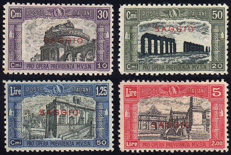 1928 - Milizia II, soprastampati ... 